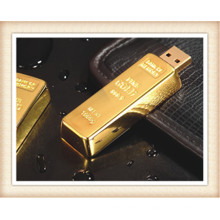 8GB Stick forma de barra de oro USB Flash Drive (EM025)